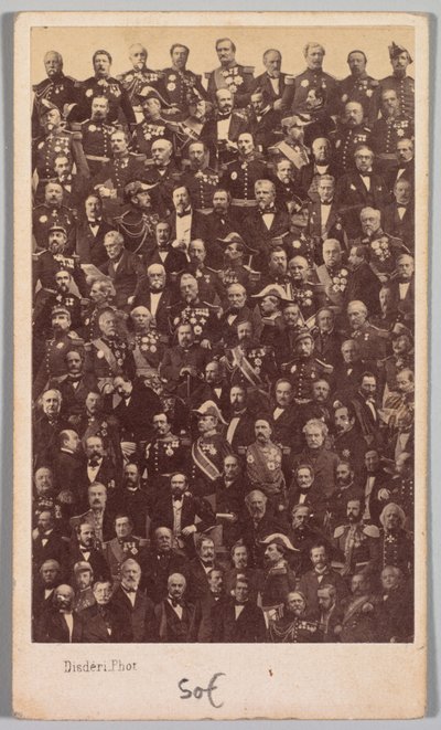 無題 (フランス軍の英雄と政治指導者) 作： Andre Adolphe Eugene Disderi