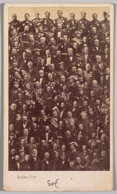 無題のフランス軍の英雄と政治指導者、1860年代半ば。 作： Andre Adolphe Eugene Disderi