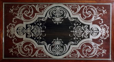 黒檀製キャビネットの扉の内側に施された装飾、アンドレ・シャルル・ブール（1642-1732）作、フランス 作： Andre Charles Boulle