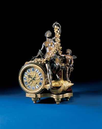 ルイ14世のマントルピース時計、1715年頃 作： Andre Charles Boulle