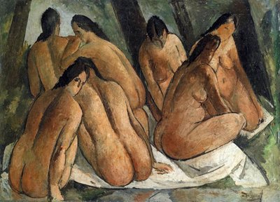 海水浴客》1908-09年頃（キャンバスに油彩） 作： Andre Derain