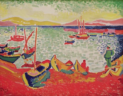 コリユールの港のボート 作： Andre Derain