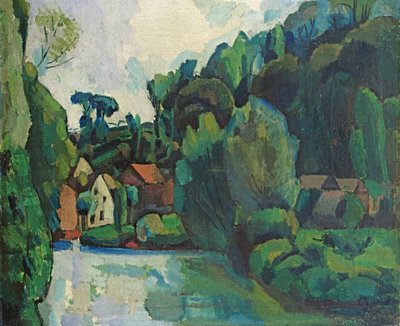 風景（キャンバスに油彩） 作： Andre Derain