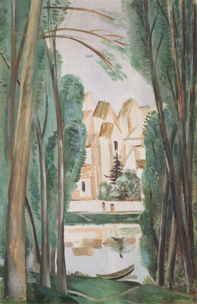 ボートのある風景（カリエール＝サン＝ドニ） 作： Andre Derain