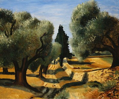 プロヴァンスのオリーブの木；オリヴィエ・アン・プロヴァンス 作： Andre Derain