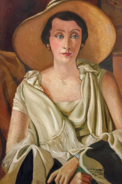 大きな帽子をかぶったポール・ギヨーム夫人の肖像 作： Andre Derain