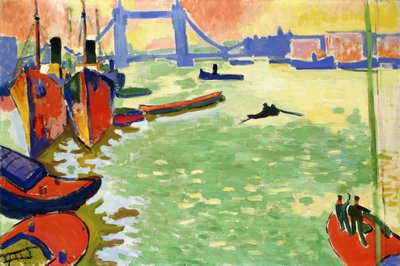 テムズ川とタワーブリッジ（La Tamise et Tower Bridge 作： Andre Derain