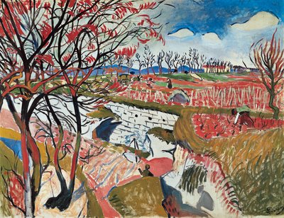 「春のブドウ畑 作： Andre Derain