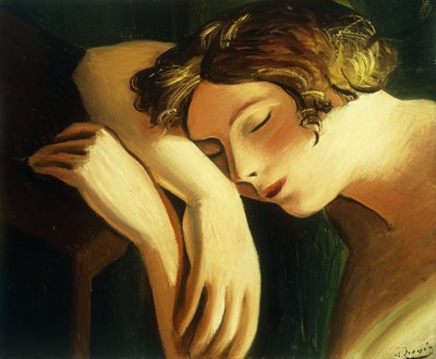 寝ている女性；ファム・ドーミー 作： Andre Derain