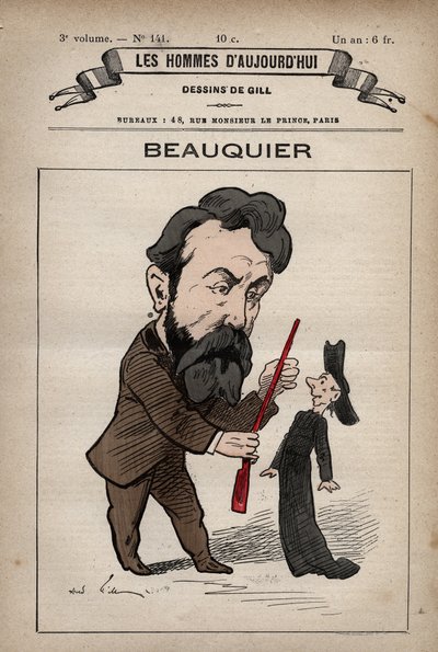 シャルル・ボーキエ（Charles Beauquier）は、アンドレ・ギル（Andre Gill）（1840-85）が描いた1779年から1880年頃の「Les Hommes d