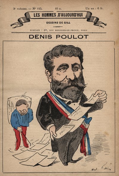 アンドレ・ギル（1840-85）の「今日の人々」（1779-1880年）より、ドゥニ・プーロ（1832-1905年）の漫画。 作： Andre Gill