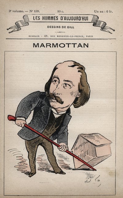 ピエール・ジョセフ・アンリ・マルモッタン（Pierre Joseph Henri Marmottan）1832-1914の漫画（アンドレ・ギル（Andre Gill）（1840-85）による「今日の人々」（Les Hommes d