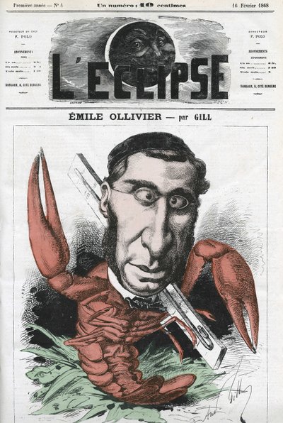 エミール・オリヴィエ（1825-1913）、フランスの政治家。2月16日付ギル社「L