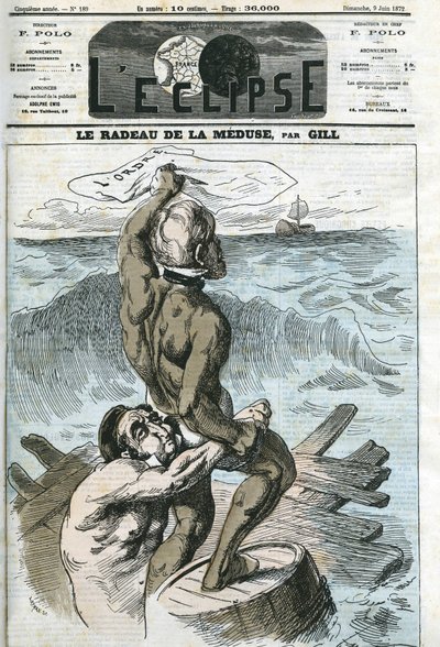 フランスの政治家、ウジェーヌ・ルーエ（1814-1884）とクレマン・デュベルノワ（1836-1879）。6月9日付ジルの「L