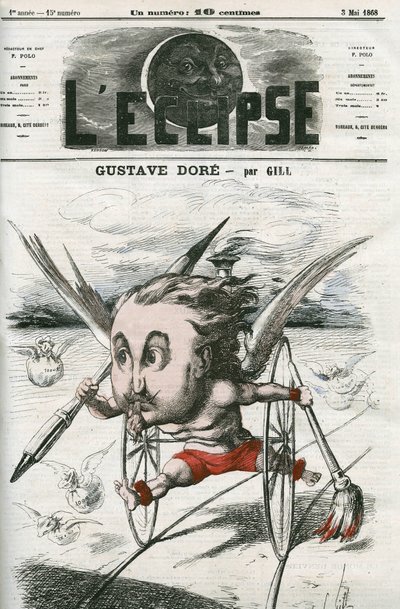 ギュスターヴ・ドーア（1832-1883）：フランスの画家、イラストレーター、漫画家。5月3日付ギル社「日食」の表紙 作： Andre Gill