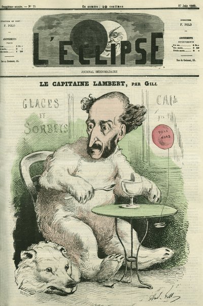 フランスの探検家、科学者であるギュスターヴ・ランベール。6月27日付ギル社「L