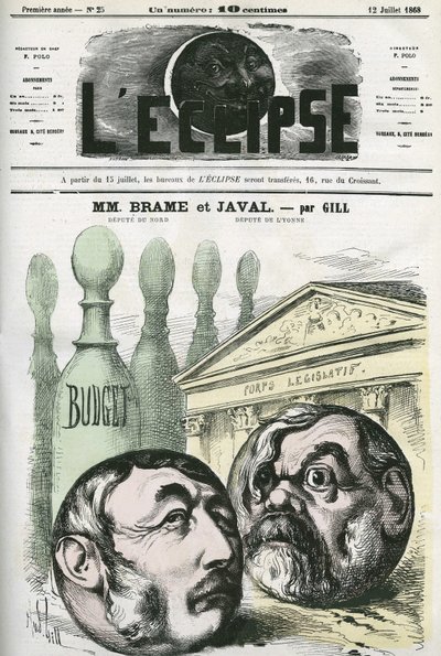 ジュール・ルイ・ジョセフ・ブラム（1808-1878）フランスの政治家と、ルイ・エミール・ジャヴァル（1839-1907）フランスの政治家。ギルの「L