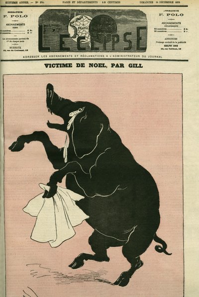 Le porc "victim de noel".12月26日付ギル社「L