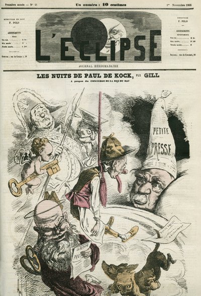 Paul de Kock (1793-1871) フランスの大衆作家。11月1日付ギル社「L