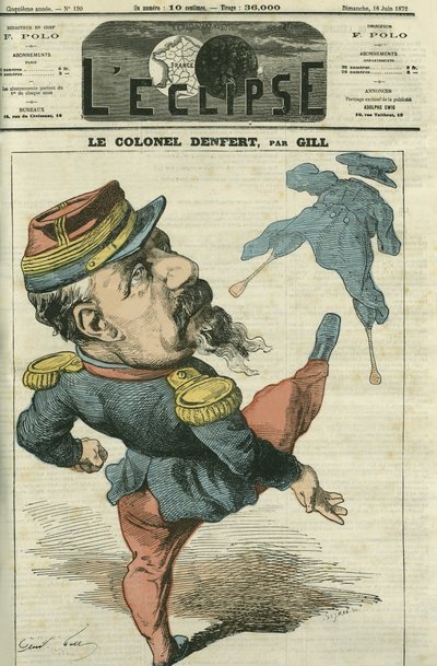 Pierre Philippe Denfert-Rochereau (Denfert Rochereau) (1823-1878)、フランスの軍人、政治家。6月16日付ギル社「L