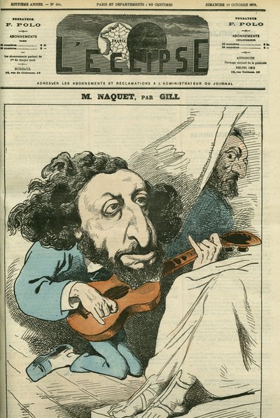 フランスの政治家、アルフレッド・ナケ（1834-1916）の肖像。10月17日付ギル社「L