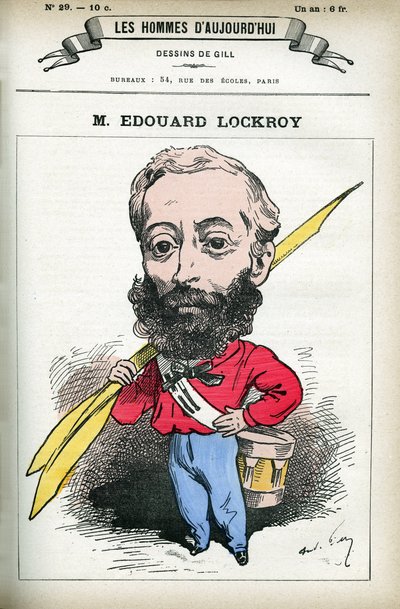 フランスの政治家、エドゥアール・ロックロイ（1838-1913）の肖像。ギルの漫画、『今日の人』（パリ）所収 作： Andre Gill