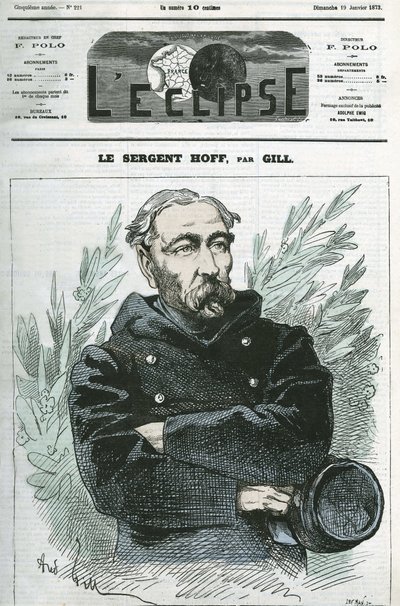 イグナス・ホフ軍曹（1836-1902）の肖像、1870年の対プロイセン戦争の英雄である兵士。ギルの「L