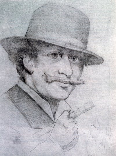 アンドレ・ギルによる自画像、1883年、1927年 作： Andre Gill
