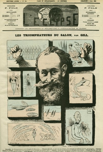 フランスの画家、エドゥアール・マネ（1832-1883）の「サロンの勝利者たち、あるいは不在の勝利」。表紙は5月14日発売のギル社「L