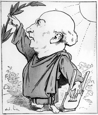 テオドール・ド・バンヴィル（1823-1891）フランスの作家 作： Andre Gill