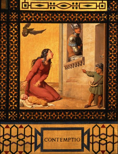 Good and Evil：Scorn、1832 detail of 89709 oil on canvas 作： Andre Jacques Victor Orsel