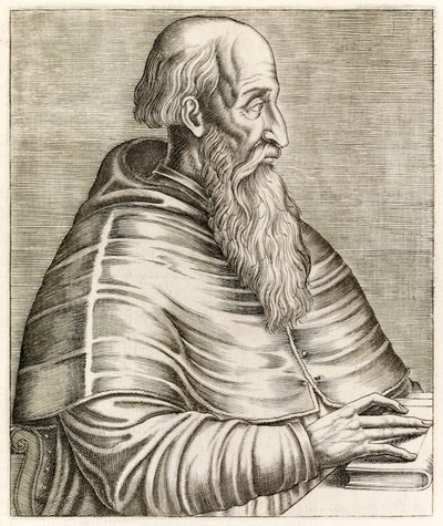ピエトロ・ベンボ、「真のポートレート」から？ AndréThévet（1516-1590）著1584年に出版 作： Andre Thevet