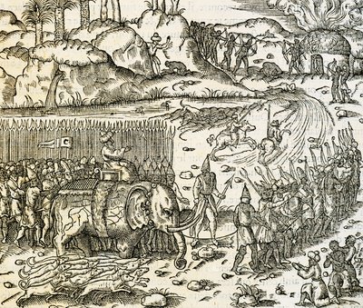 モザンビークの金鉱があるソファラ王国（パリ、アンドレ・テベ（1504-1592）作『万有引力』より 作： Andre Thevet
