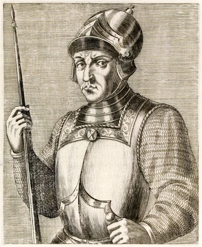 1584年に出版されたAndréThévetによるTrue Portraitsからの最初のイングランド王、ウィリアム征服者 作： Andre Thevet