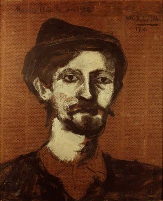 モーリス・ユトリロの肖像 (1883-1955) (油彩) 作： Andre Utter
