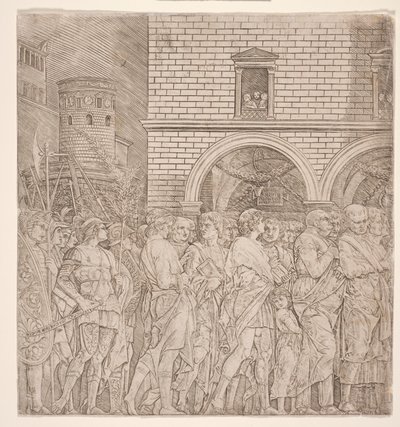 シーザーの勝利：上院議員、1495年頃（彫刻） 作： Andrea (school of) Mantegna