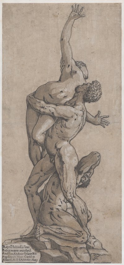 サビーヌの女性のレイプ、1584年。 作： Andrea Andreani