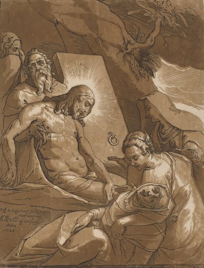 埋葬、1585年。 作： Andrea Andreani