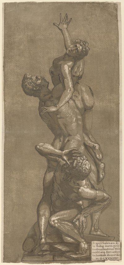 サビーヌのレイプ、1584年。 作： Andrea Andreani
