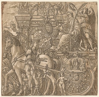 ジュリアスシーザーの勝利：シーザートライアンファント、1593-99年。 作： Andrea Andreani