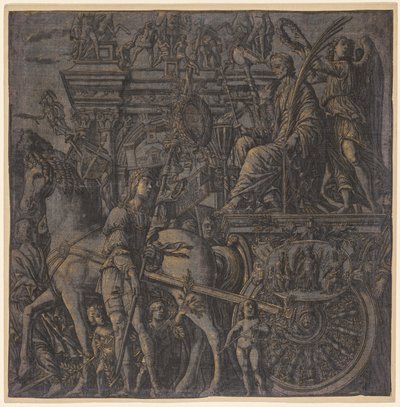 ジュリアスシーザーの勝利：シーザートライアンファント、1593-99年。 作： Andrea Andreani
