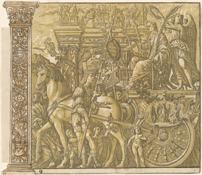 ユリウス・カエサルの凱旋 [9 番と 2 列]、1599 年。 作： Andrea Andreani