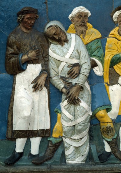 死者の埋葬、詳細、1526-28 作： Andrea Della Robbia