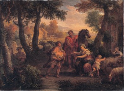 ロムルスとレムスの発見、c。 1720-1740 作： Andrea Lucatelli
