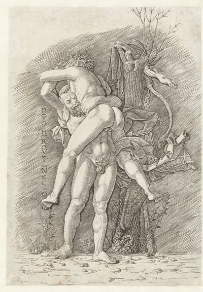 Hercules en Antaeus 無敵の神ヘラクレス (オブジェクトのタイトル) 作： Andrea Mantegna (school of)