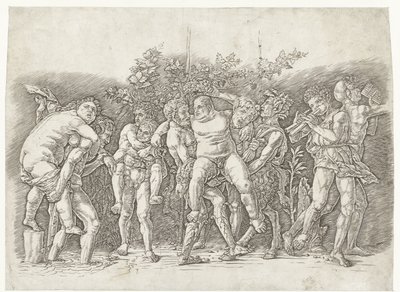 バッカナルはシレヌスに会った 作： Andrea Mantegna