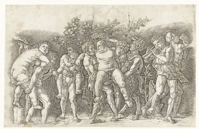 バッカナルはシレヌスに会った 作： Andrea Mantegna