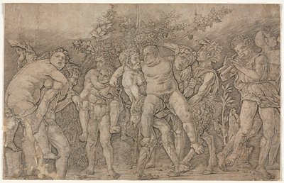 シレヌスとバカナル。 作： Andrea Mantegna