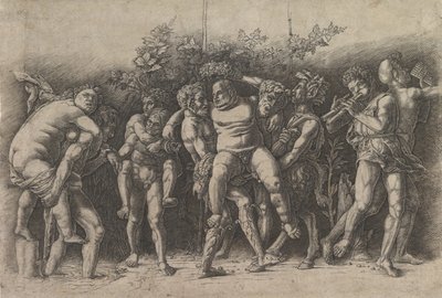 1470年代初頭、シレヌスと一緒のバケナール。 作： Andrea Mantegna