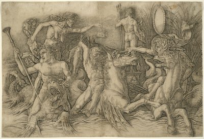 海神の戦い、フリーズの左半分 作： Andrea Mantegna